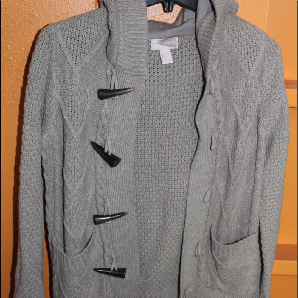 Forever 21 Hooded knit sweater